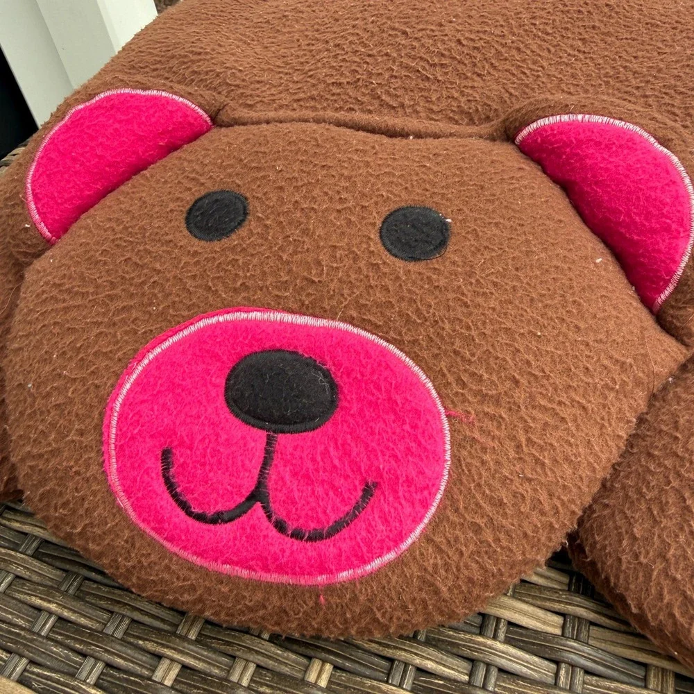 Vintage KKH Corp Bear Animal Shaped Plush Pillow 25